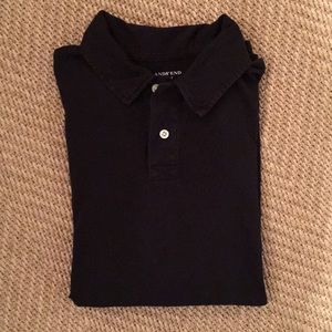 Lands End short sleeve black polo size M